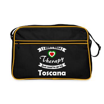 Holidays in Tuscany - Retro Bag - black/gold - Front