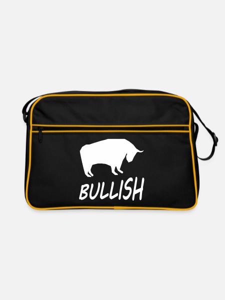 Aktien und Geld - Retro Tasche - Schwarz/Gold - Vorne