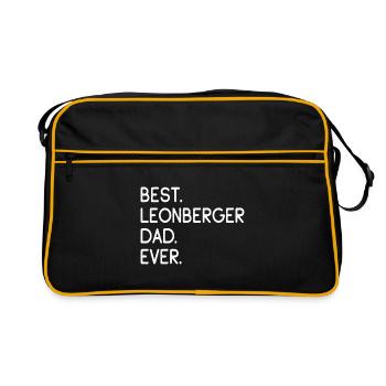 Leonberger - Retro Tasche - Schwarz/Gold - Vorne