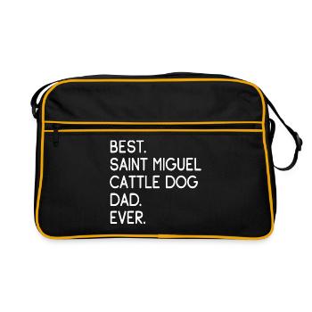 Saint Miguel Cattle Dog Papa - Sac Retro - noir/or - Devant