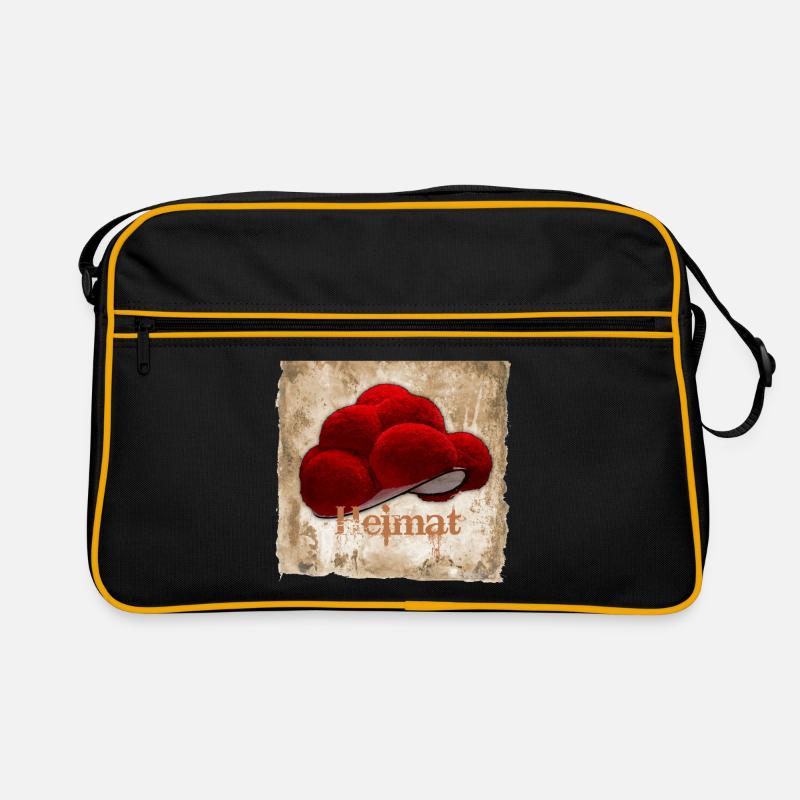 Heimat Schwarzwaldhut - Retro Tasche - Schwarz/Gold