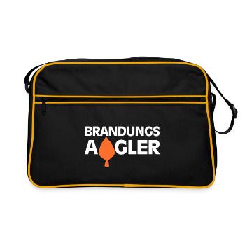 Ostsee Angeln Brandungsangler Meeresfisch Geschenk - Retro Tasche - Schwarz/Gold - Vorne
