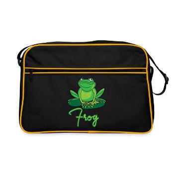 Grenouille feuillue - Sac Retro - noir/or - Devant
