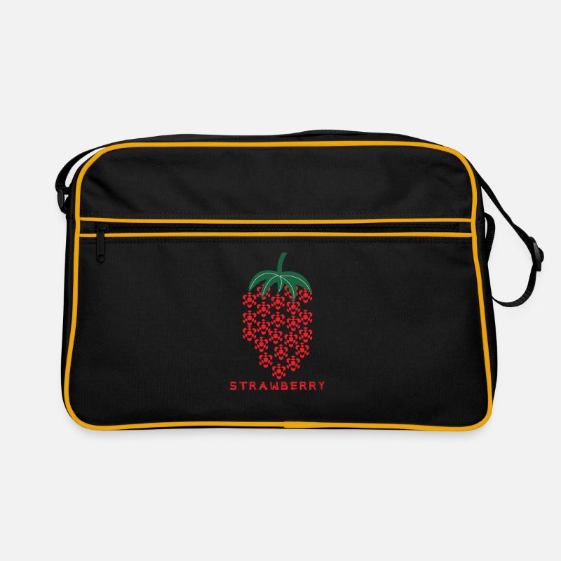 Strawberry, Erdebeere, Abstrait Sac Retro