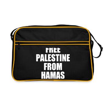 Free palestine - israel - Sac Retro - noir/or - Devant