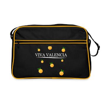 Vive les oranges de Valence - Sac Retro - noir/or - Devant