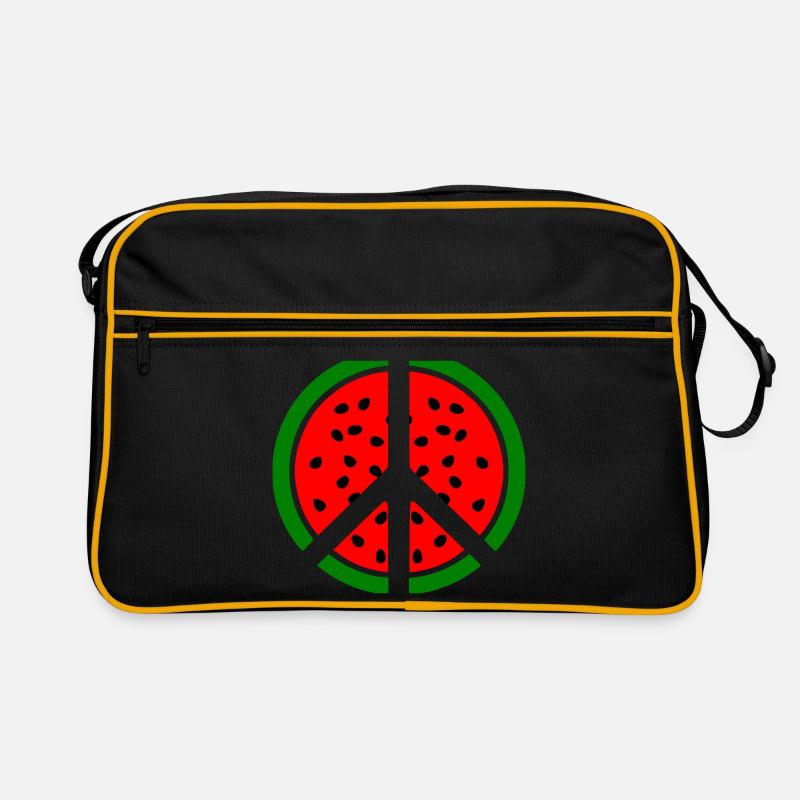 Symbole de paix pastèque Sac Retro