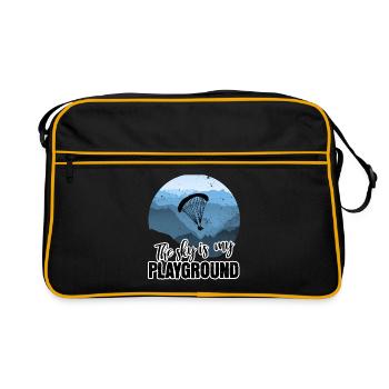 Le ciel est mon terrain de jeu - Sac Retro - noir/or - Devant