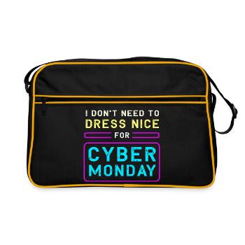 Cyber Monday shopping spree - Retro Bag - black/gold - Front