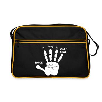 Funny Gamer Hand Computer Game Esports Gamer - Retro Bag - black/gold - Front