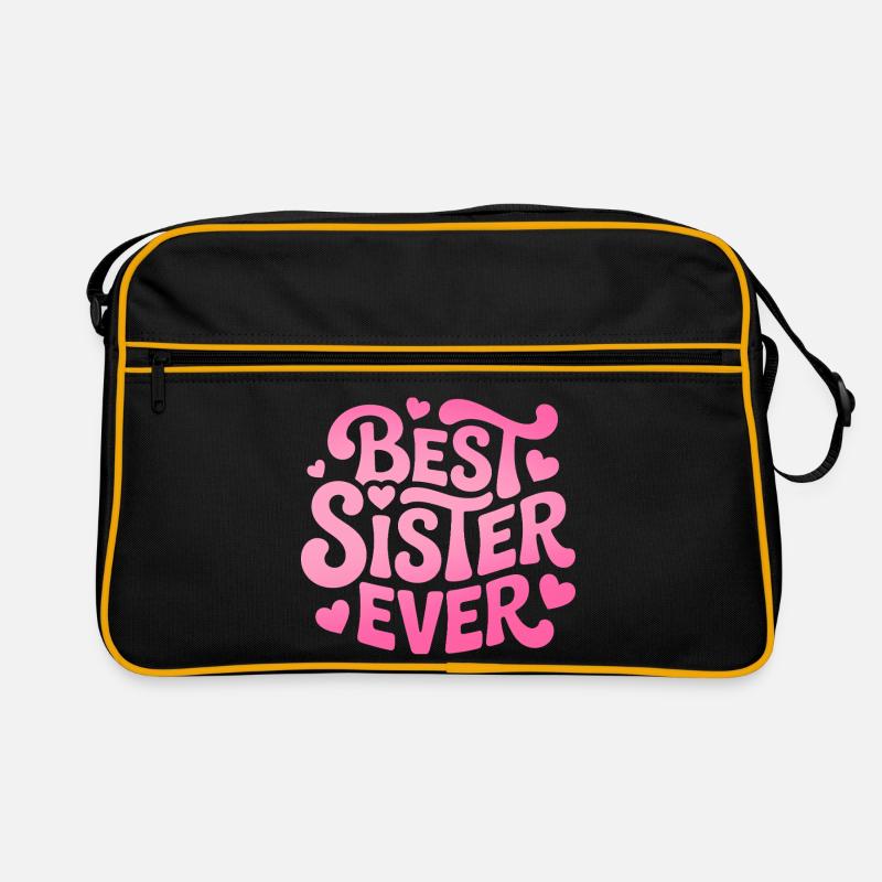 Best Sister Ever Schwester Retro Tasche