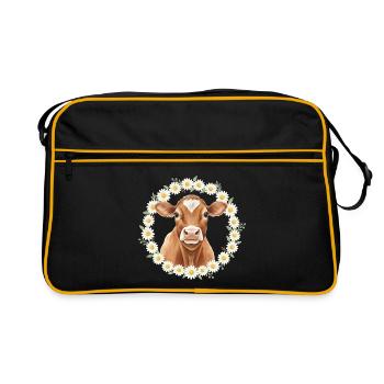 Brown Cow - Retro Bag - black/gold - Front