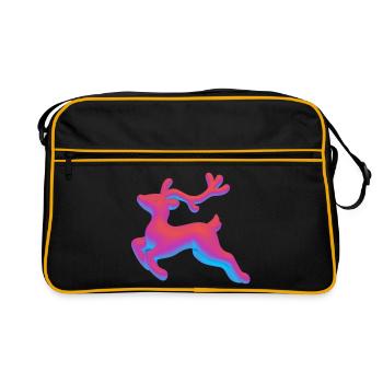 Chromatic Neon Fawn - Retro Bag - black/gold - Front