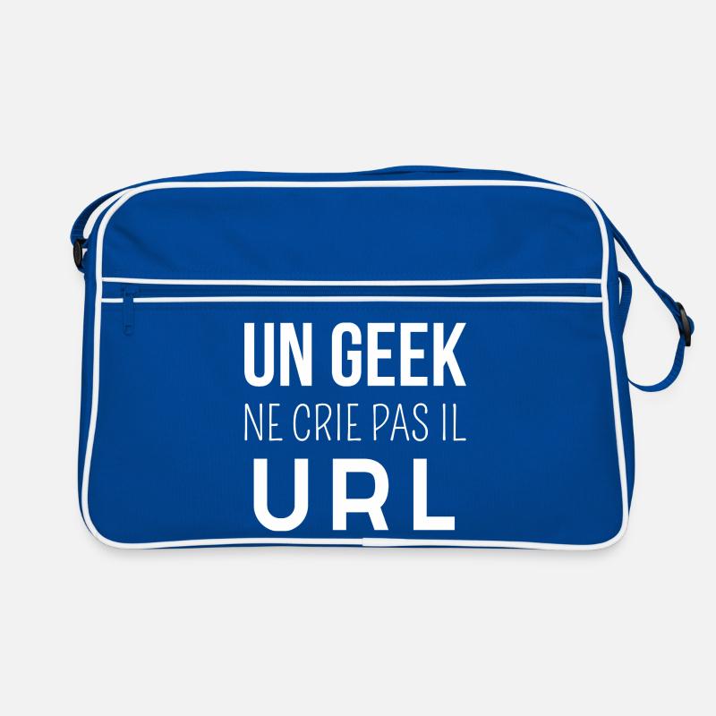 A geek doesn't shout it url - geek humor Retro Bag