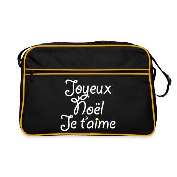 Joyeux Noël Je t'aime - Sac Retro - noir/or - Devant