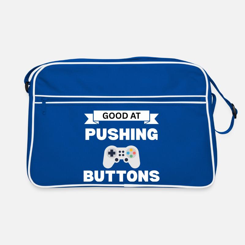 Good button press saying Retro Bag
