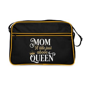 Mère Reine – Titre ci-dessus - Sac Retro - noir/or - Devant