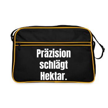 La précision bat les hectares - Sac Retro - noir/or - Devant