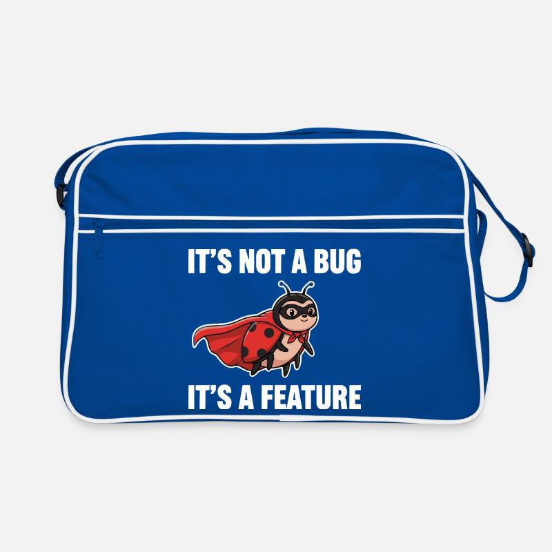 Kein Bug, nur Feature – Superheld Marienkäfer  Retro Tasche