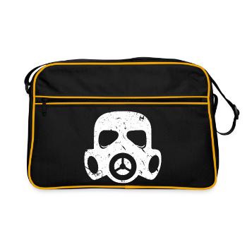 Masque à gaz grunge Particules nucléaires radioactives - Sac Retro - noir/or - Devant