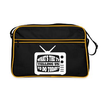 What's The TV Telling Us To Do Today - Media TV In - Retro Bag - black/gold - Front