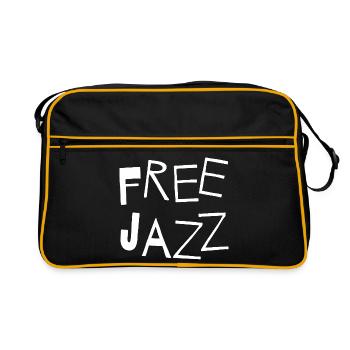 Free Jazz Bold Typography Tee - Sac Retro - noir/or - Devant