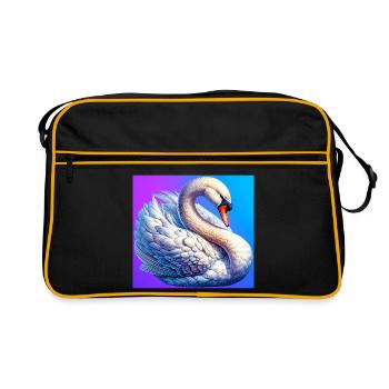 cygne - Sac Retro - noir/or - Devant