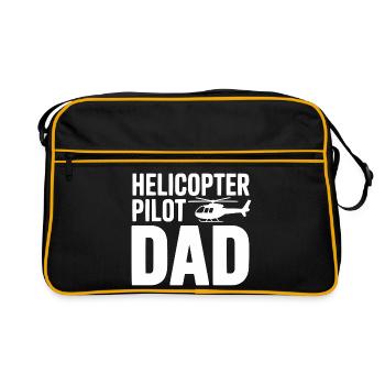 Helicopter Pilot Dad - Retro Bag - black/gold - Front