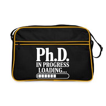 Ph.D. Chargement en cours... - Sac Retro - noir/or - Devant