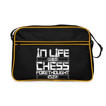 Chess Chess Player Chessboard - Retro Bag - black/gold - Front