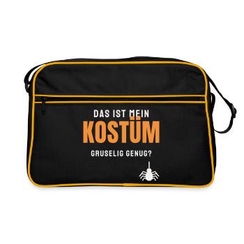 Das ist mein Kostüm Halloween Spruch Gruselig - Retro Tasche - Schwarz/Gold - Vorne