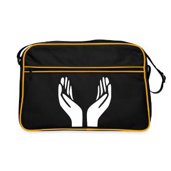 Geste des mains ouvertes - Sac Retro - noir/or - Devant