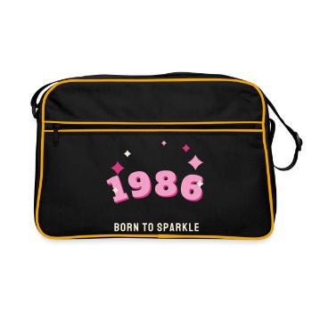 1986 Born to Sparkle Vintage 40th Birthday - Retro Bag - black/gold - Front