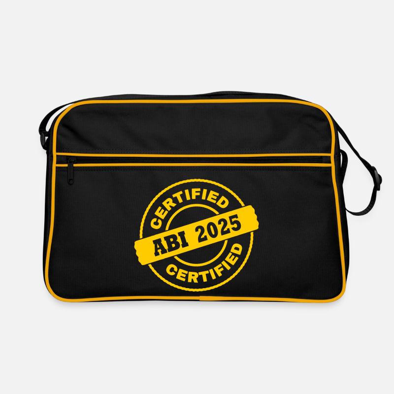 Abi 2025 - Retro Tasche - Schwarz/Gold