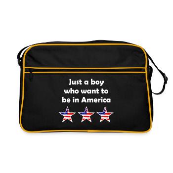 Chez nous aux États-Unis - Sac Retro - noir/or - Devant