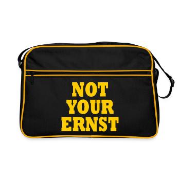 Not your ernst - Retro Tasche - Schwarz/Gold - Vorne