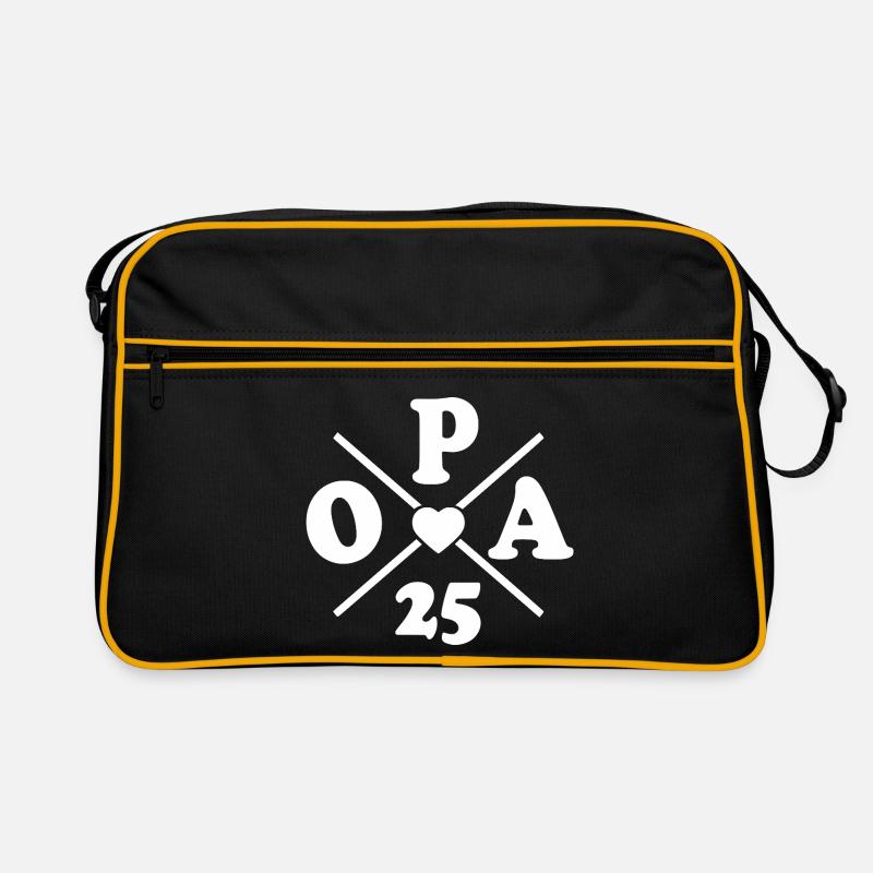 Opa 2025 - Retro Tasche - Schwarz/Gold