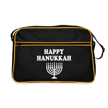 HAPPY HANUKKAH - Sac Retro - noir/or - Devant