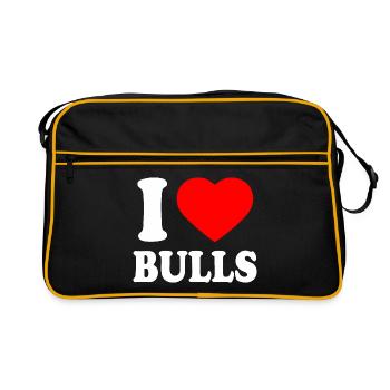 I love bulls - Sac Retro - noir/or - Devant