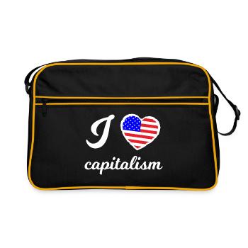 J’aime le capitalisme - Sac Retro - noir/or - Devant