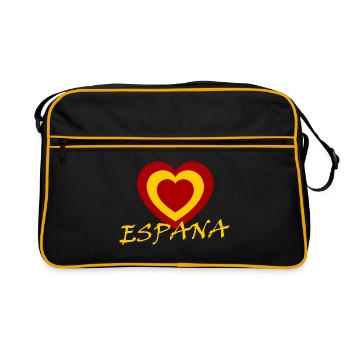 Un cœur pour les Espagnols - Sac Retro - noir/or - Devant