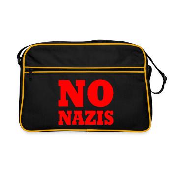 Pas de nazis - Sac Retro - noir/or - Devant