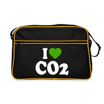 I love co2 - Sac Retro - noir/or - Devant