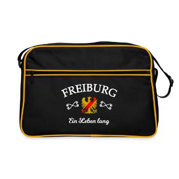 Daheim in Südbaden - Retro Tasche - Schwarz/Gold - Vorne