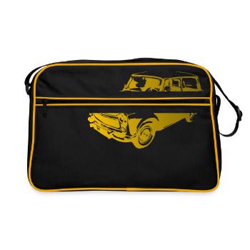  601 Kombi Trabi - Retro Tasche - Schwarz/Gold - Vorne