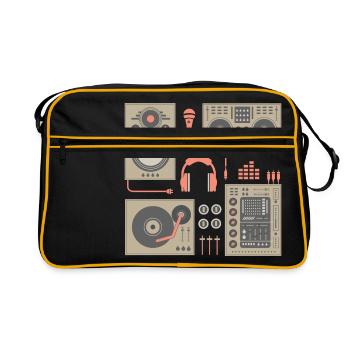 Ensemble tournant pour DJ - Sac Retro - noir/or - Devant