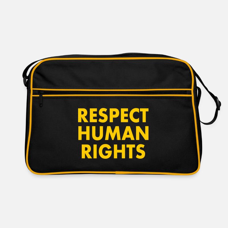 Respect human rights Retro Bag