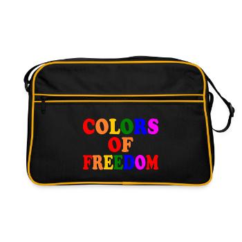 Colors of freedom - Sac Retro - noir/or - Devant