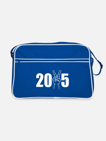 2025 - Retro Tasche - Blau/Weiß - Vorne