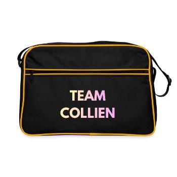 Team Collien Gradient Text - Retro Bag - black/gold - Front